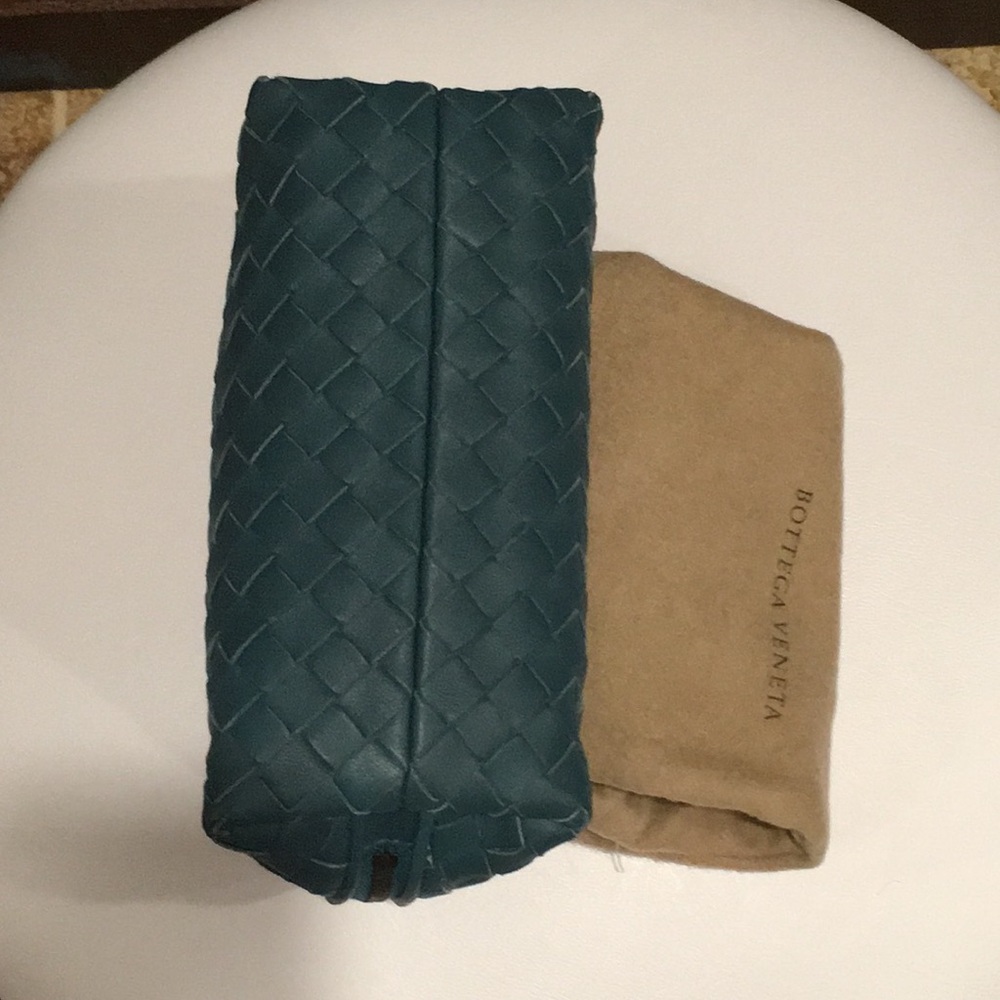 Bottega Veneta NEW MakeUp Case/ Clutch (deep Teal) - Picture 2 of 6